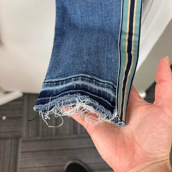 Veronica Beard Debbie High Rise Skinny Jeans with Tuxedo Stripe Size 25 - Picture 6 of 9